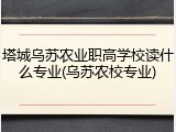 塔城乌苏农业职高学校读什么专业(乌苏农校专业)