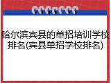 哈尔滨宾县的单招培训学校排名(宾县单招学校排名)