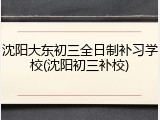 沈阳大东初三全日制补习学校(沈阳初三补校)
