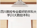 四川数控专业最好的本科大学(川大数控本科)
