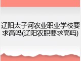 辽阳太子河农业职业学校要求高吗(辽阳农职要求高吗)