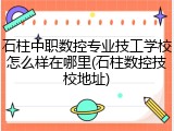 石柱中职数控专业技工学校怎么样在哪里(石柱数控技校地址)