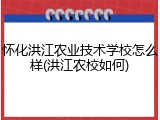 怀化洪江农业技术学校怎么样(洪江农校如何)