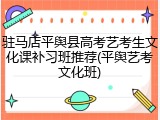 驻马店平舆县高考艺考生文化课补习班推荐(平舆艺考文化班)