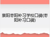 襄阳枣阳补习学校口碑(枣阳补习口碑)