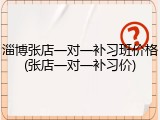 淄博张店一对一补习班价格(张店一对一补习价)