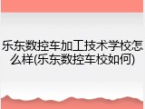 乐东数控车加工技术学校怎么样(乐东数控车校如何)