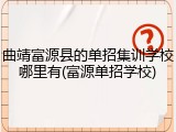 曲靖富源县的单招集训学校哪里有(富源单招学校)