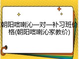 朝阳喀喇沁一对一补习班价格(朝阳喀喇沁家教价)