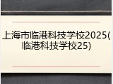 上海市临港科技学校2025(临港科技学校25)