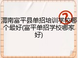 渭南富平县单招培训学校哪个最好(富平单招学校哪家好)