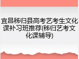 宜昌秭归县高考艺考生文化课补习班推荐(秭归艺考文化课辅导)