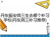 丹东振安高三生去哪个补习学校(丹东高三补习推荐)