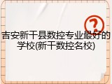 吉安新干县数控专业最好的学校(新干数控名校)