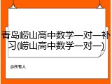 青岛崂山高中数学一对一补习(崂山高中数学一对一)