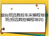 烟台招远数控车床编程培训班(招远数控编程培训)