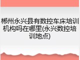 郴州永兴县有数控车床培训机构吗在哪里(永兴数控培训地点)