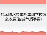 盐城响水县单招集训学校怎么收费(盐城单招学费)