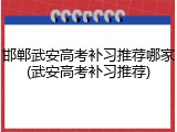 邯郸武安高考补习推荐哪家(武安高考补习推荐)