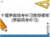 十堰茅箭高考补习推荐哪家(茅箭高考补习)