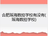 合肥瑶海数控学校有没有(瑶海数控学校)