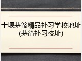 十堰茅箭精品补习学校地址(茅箭补习校址)