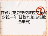 甘孜九龙县技校数控学费多少钱一年(甘孜九龙技校数控年费)