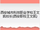 西安城市科技职业学校王文凯校长(西安职校王文凯)
