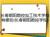 长春朝阳数控加工技术学校有哪些(长春朝阳数控学校)