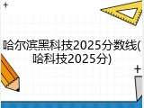 哈尔滨黑科技2025分数线(哈科技2025分)