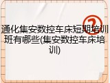 通化集安数控车床短期培训班有哪些(集安数控车床培训)