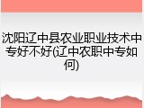 沈阳辽中县农业职业技术中专好不好(辽中农职中专如何)