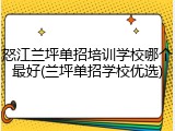 怒江兰坪单招培训学校哪个最好(兰坪单招学校优选)