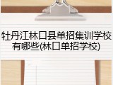 牡丹江林口县单招集训学校有哪些(林口单招学校)