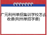 广元利州单招集训学校怎么收费(利州单招学费)