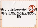 武汉汉南高考艺考生文化课补习班推荐(汉南艺考文化班)