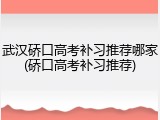 武汉硚口高考补习推荐哪家(硚口高考补习推荐)