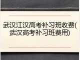 武汉江汉高考补习班收费(武汉高考补习班费用)