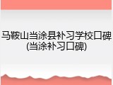 马鞍山当涂县补习学校口碑(当涂补习口碑)