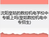 沈阳皇姑的数控机电学校中专能上吗(皇姑数控机电中专招生)