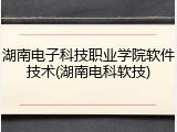 湖南电子科技职业学院软件技术(湖南电科软技)
