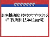 湖南株洲科技技术学校怎么样(株洲科技学校如何)