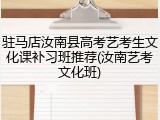 驻马店汝南县高考艺考生文化课补习班推荐(汝南艺考文化班)