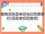 黄南泽库县单招培训班哪家好(泽库单招班推荐)