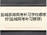 盐城亭湖高考补习学校哪家好(盐城高考补习推荐)