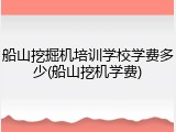 船山挖掘机培训学校学费多少(船山挖机学费)