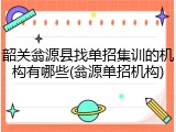 韶关翁源县找单招集训的机构有哪些(翁源单招机构)
