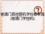 谢通门县挖掘机学校哪家强(谢通门学挖机)