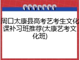 周口太康县高考艺考生文化课补习班推荐(太康艺考文化班)