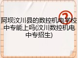 阿坝汶川县的数控机电学校中专能上吗(汶川数控机电中专招生)